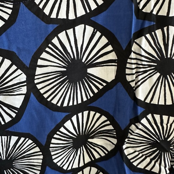Marimekko for Target Blue Black Geometric Print Appelsini Top Women's Sz NWOT - Picture 7 of 8